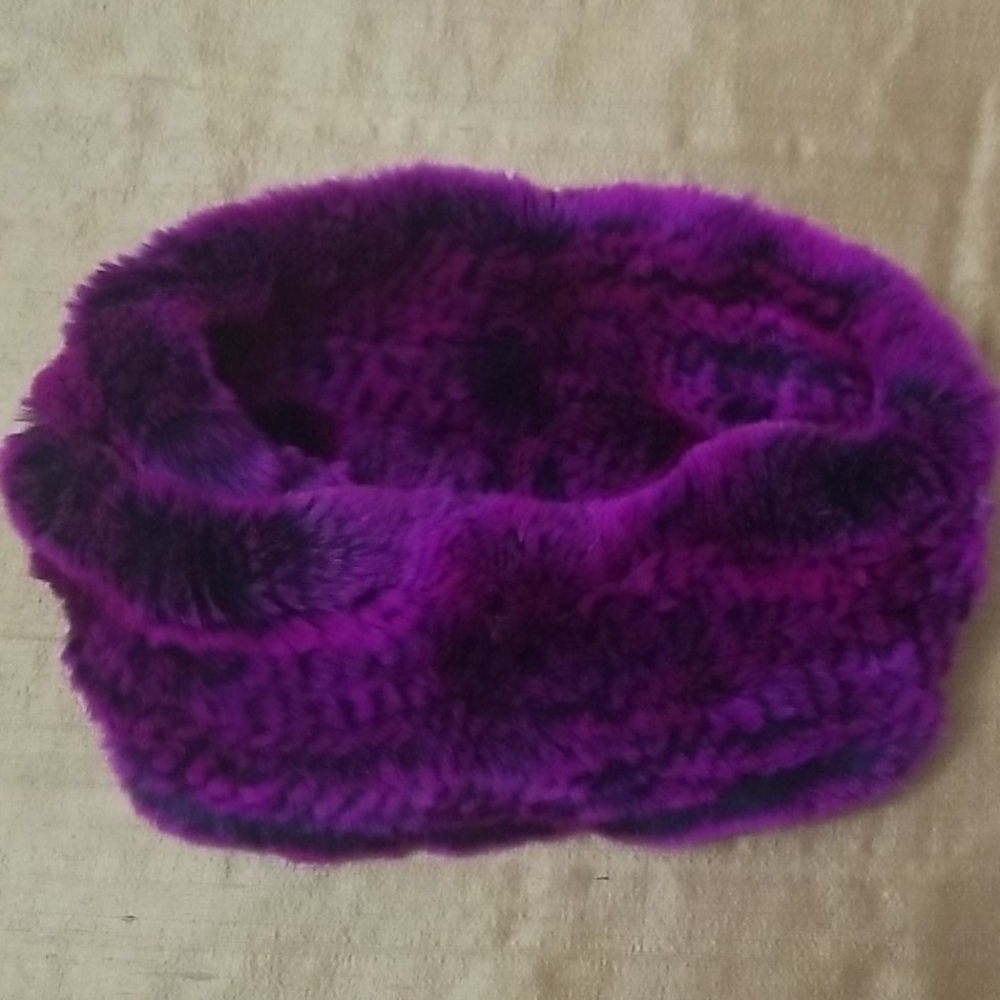 Tourance Twist Faux Fur Infinity Scarf Purple